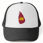 Sri Lanka Flag Map full size hats