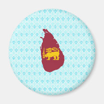 Sri Lanka Flag Map full size Refrigerator Magnets