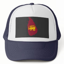 Sri Lanka flag map Trucker Hats