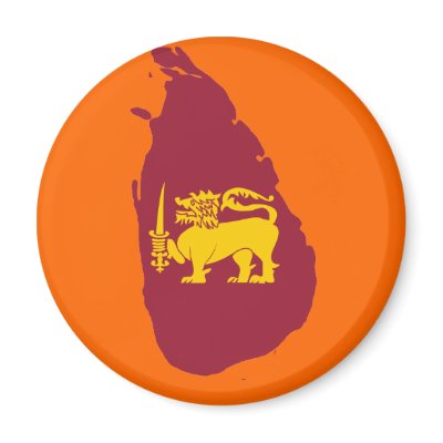 Sri Lanka flag map Magnets by FlagStore