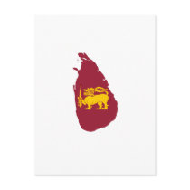 Sri Lanka flag map postcards