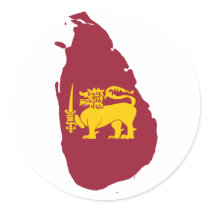 Sri Lanka flag map stickers