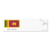 Sri Lanka Flag with Name bumper stickers