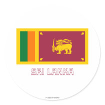 Sri Lanka Flag with Name stickers by Vexillophile Sri Lanka Flag with Name stickers