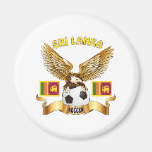 Sri Lanka Football Designs Refrigerator Magnet