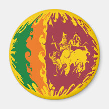 Sri Lanka Gnarly Flag Fridge Magnets