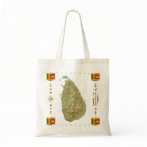 Sri Lanka Map + Flags Bag