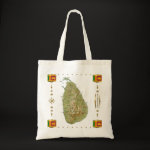 Sri Lanka Map Flag Border Bag