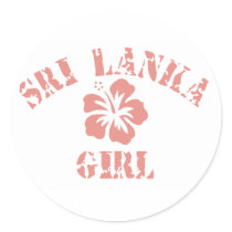 Sri Lanka Pink Girl stickers by repofcountries Sri Lanka Pink Girl stickers