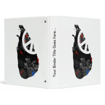 Sri Lanka Trendy Peace Sign with Sri Lankan map Vinyl Binder