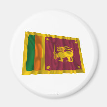 Sri Lanka Waving Flag Refrigerator Magnet