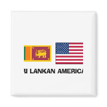 Sri Lankan American magnets by flagshirt Sri Lankan American magnets