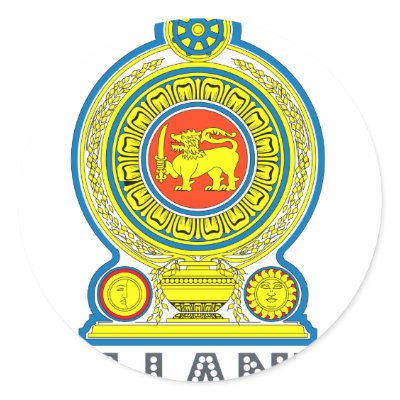 Sri Lankan Emblem Round Stickers by FlagStore