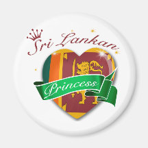 Sri Lankan Princess Refrigerator Magnet