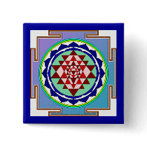 Sri Yantra Button by orglioness Sri Yantra Button