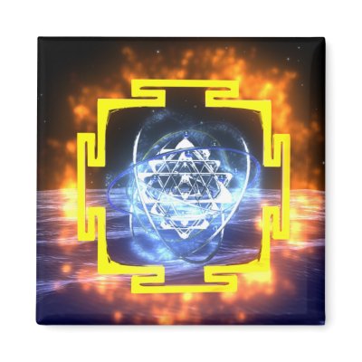 Sri Yantra Magnet by liquidbuddha