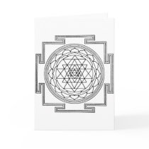 Sri Yantra Mandala Greeting Cards