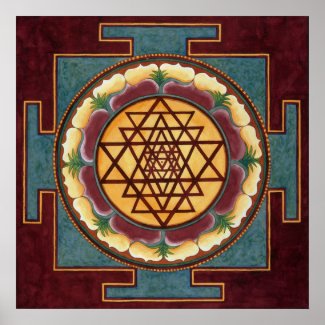 Sri Yantra water color Posters