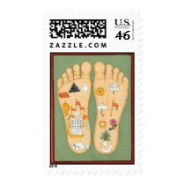 Srimati Radharani lotus feet Stamp