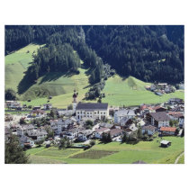 Srubairal village, Neustift, Tyrol, Austria in Eur Flyer Design