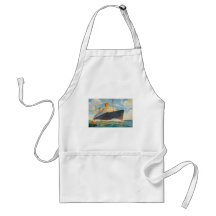 SS Bremen at Sea Aprons
