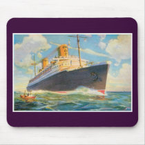 SS Bremen at Sea Mousepads