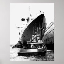 SS France in Boston Poster