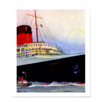 ss Normandie Forecastle Print