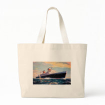 ss United States at Sea Canvas Bag