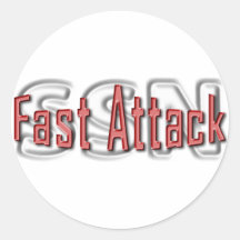 SSN Fast Attack Round Stickers