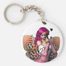 Ssshh Butterfly Keychain