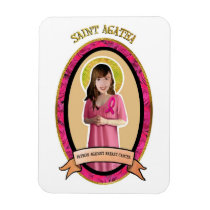 St Agatha patron against breast cancer icon magnet