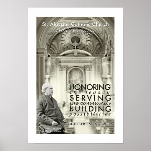 St. Aloysius Catholic Church Anniversary Poster Zazzle