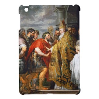 St. Ambrose and Emperor Theodosius Paul Rubens Cover For The iPad Mini