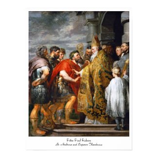 St. Ambrose and Emperor Theodosius Paul Rubens Poster