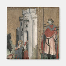 St. Andrew Chasing Demons from the Town Refrigerator Magnet
