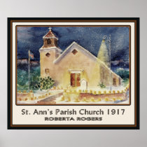 St. Ann's Parish Church 1917 poster/print