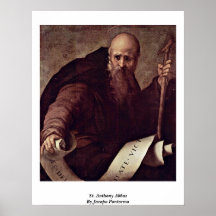 St. Anthony Abbas By Jacopo Pontormo Print