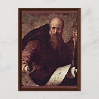 St. Anthony Abbas By Pontormo Jacopo Postcard