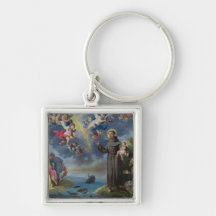St. Anthony of Padua Preaching to the Fish Key Chains