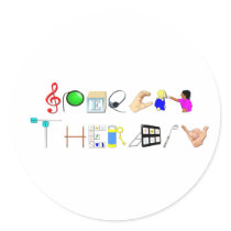 ST at Work Round Stickers