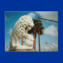 St. Augstine Florida Bridge of Lions Postcard Art