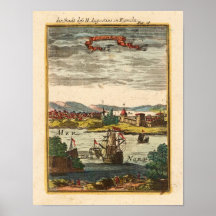 St. Augustin Florida Mallet, Allain Manesson 1719 Posters