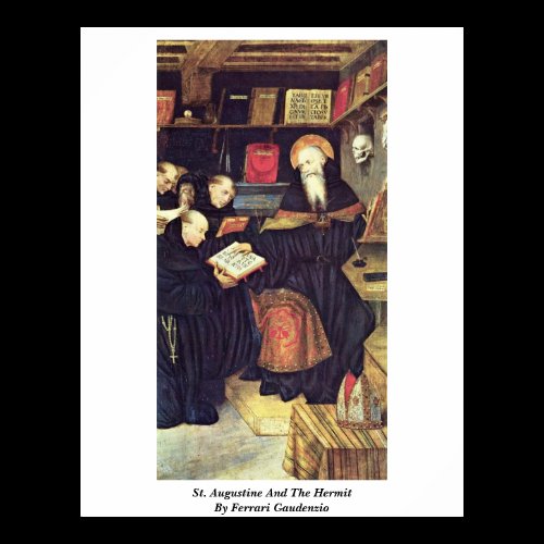St. Augustine And The Hermit By Ferrari Gaudenzio Poster