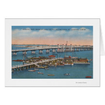St. Augustine, FL - View of Bridge of Lions Greeting Card