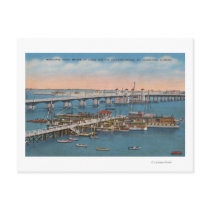 St. Augustine, FL - View of Bridge of Lions Post Card