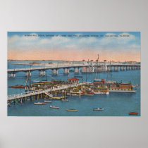 St. Augustine, FL - View of Bridge of Lions Posters