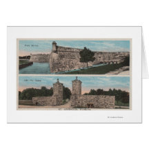 St. Augustine, FL - View of Ft. Marion & City Card