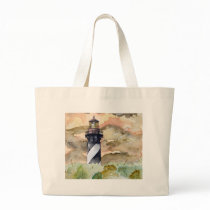 St Augustine Florida lighthouse painting Canvas Bag