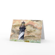 St Augustine Florida lighthouse painting Greeting Cards